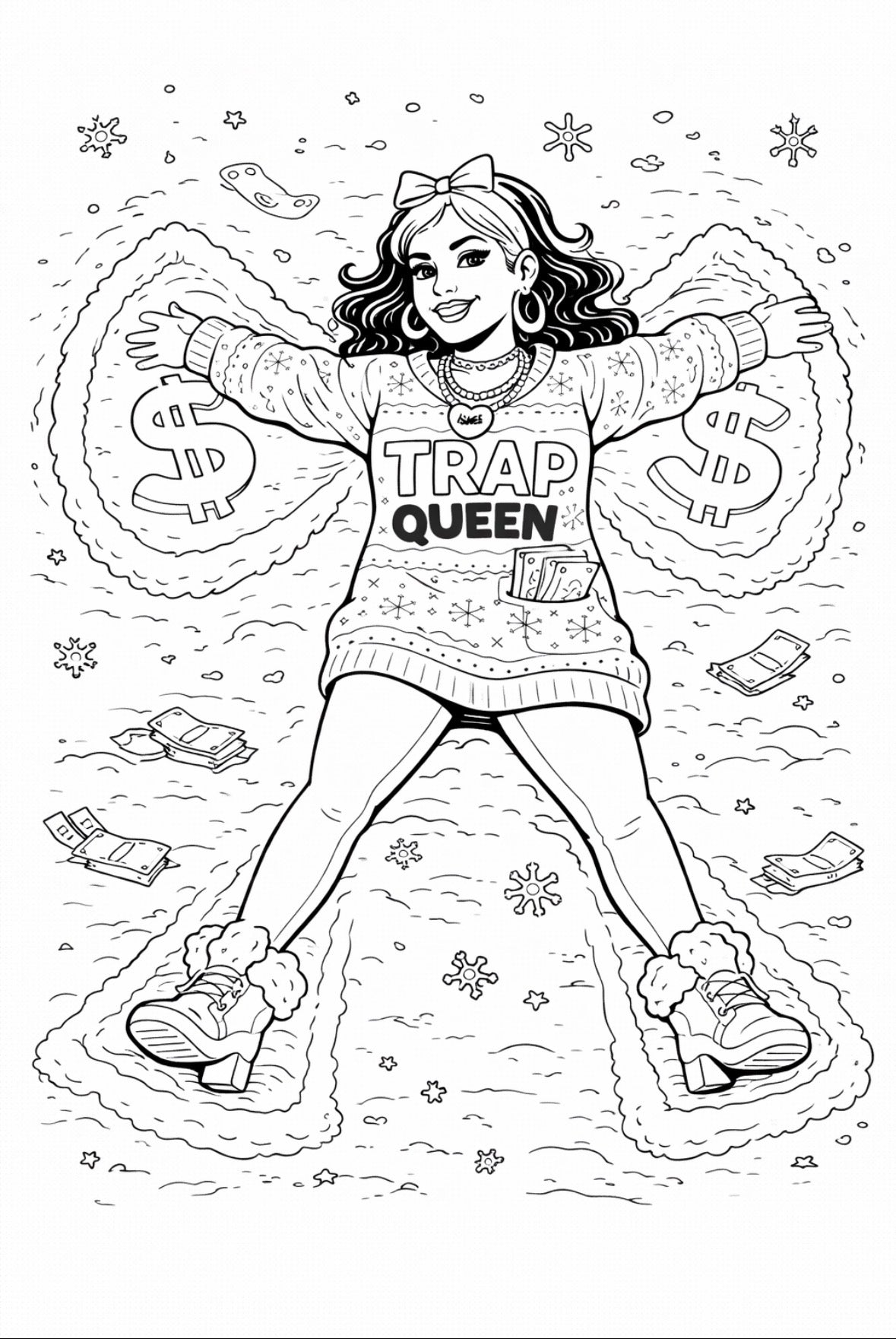 Trap Snow White coloring book