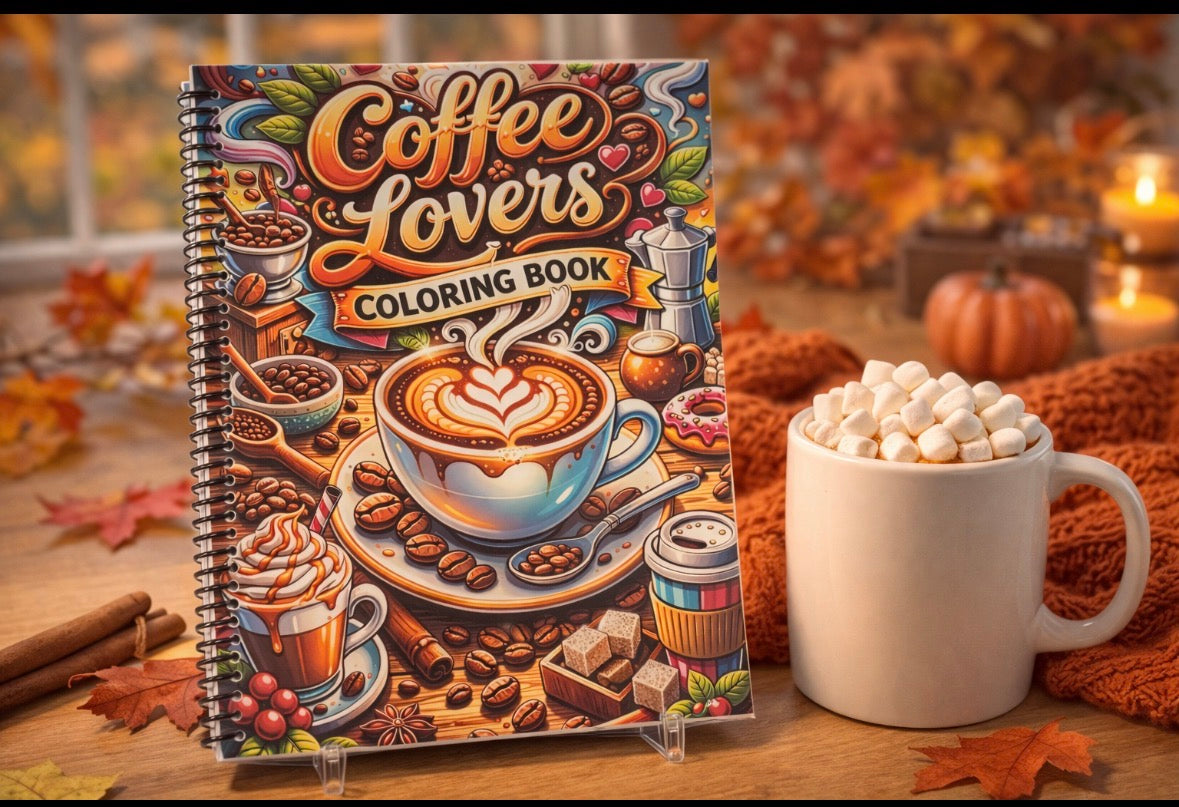 Coffee lovers coloring book